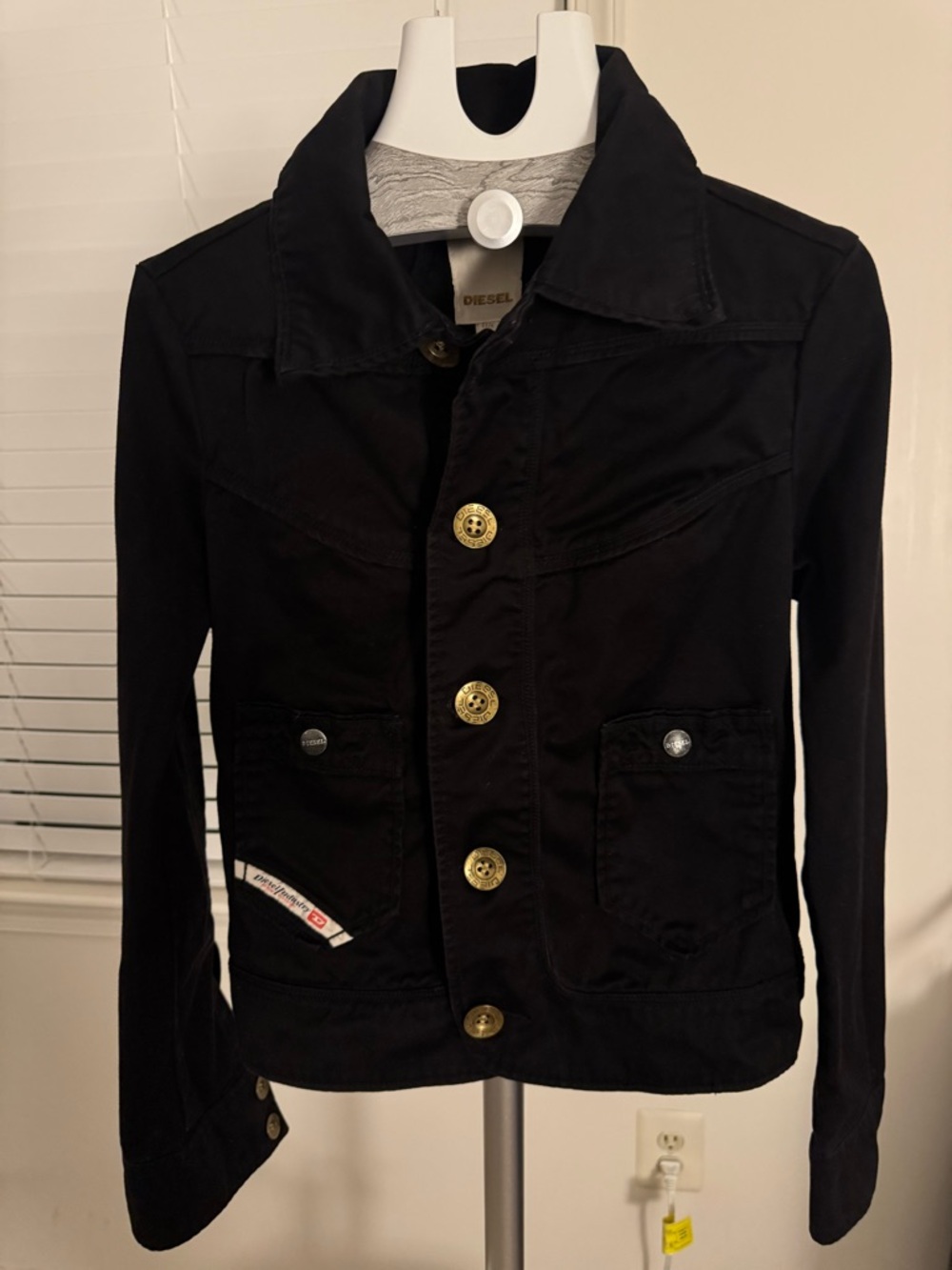 Diesel Women’s Black Button-Front Jacket